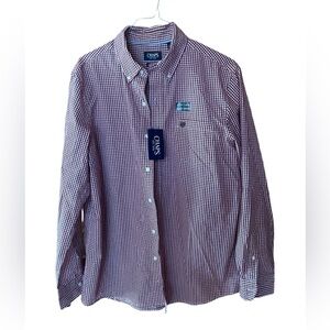 NWT Chaps Gingham Easy Care Button Down‎ Shirt